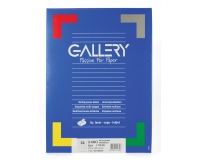 Gallery étiquettes blanches, ft 70 x 35 mm (l x h), coins carrés, 24 par feuille