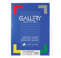 Gallery witte etiketten ft 70 x 35 mm (b x h), rechte hoeken, doos van 2.400 etiketten