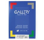 White gallery labels, ft 70 x 36 mm (w x h), square corners, 24 per sheet