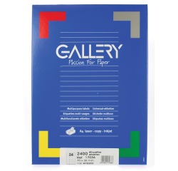 Gallery witte etiketten Ft 70 x 36 mm (b x h), rechte hoeken, doos van 2.400 etiketten