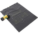 Sac poubelle Komo 60L à lien coulissant noir rouleau 15 pièces