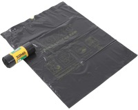 Vuilniszak Komo 60 liter met trekband zwart rol à 15 stuks