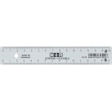 M+R Strong & Flexibel lat, met schaalverdeling voor recht- en linkshandigen, 15 cm, transparant