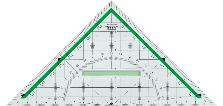 M+R Green Line geometric set square, 22 cm