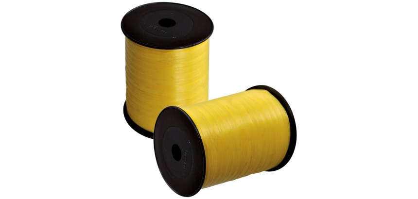 Ruban cadeau, 5 mm x 500 m, jaune
