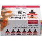 Amsterdam encre acrylique Lettering, set de 6 flacons de 30 ml, assorti