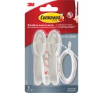 Cable management hooks, medium, capacity 900 g, white, blister pack of 2 pieces