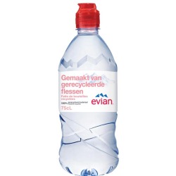 Evian eau, bouteille de 75 cl, paquet de 12 pièces
