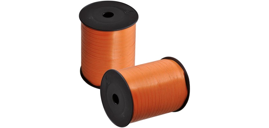 Ruban cadeau, 5 mm x 500 m, orange