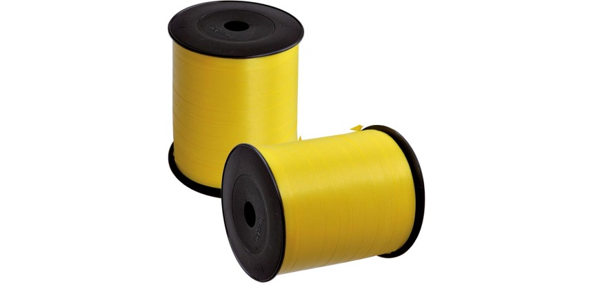Ruban cadeau, 10 mm x 250 m, jaune