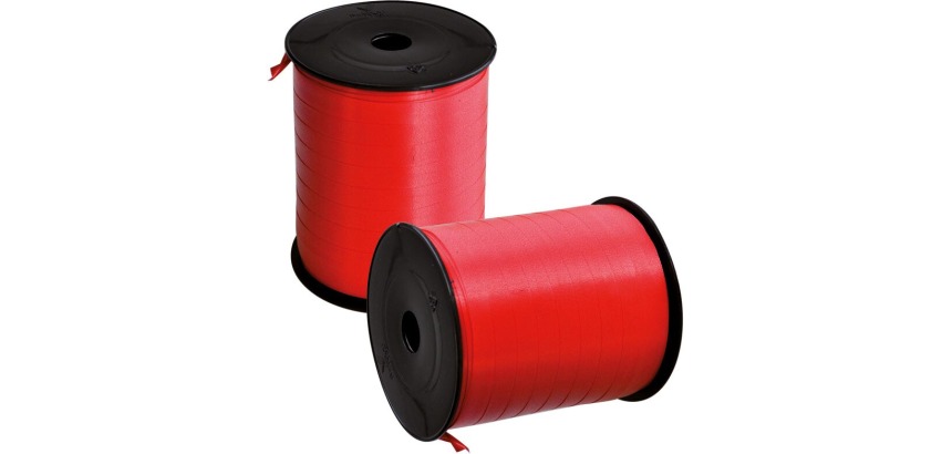 Ruban cadeau, 10 mm x 250 m, rouge