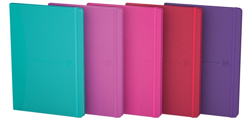 Oxford Signature business journal, ft 18 X 25 cm, 5 mm grid, 80 sheets, assorted bright