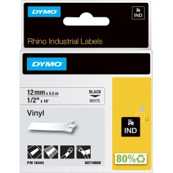 DE_RHINO RUBAN 12MM VINYL NO/BLA
