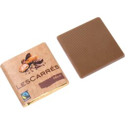 Cocachoc Les Carrés chocolat, fairtrade, lait, 4,5 g, boîte de 400 pièces