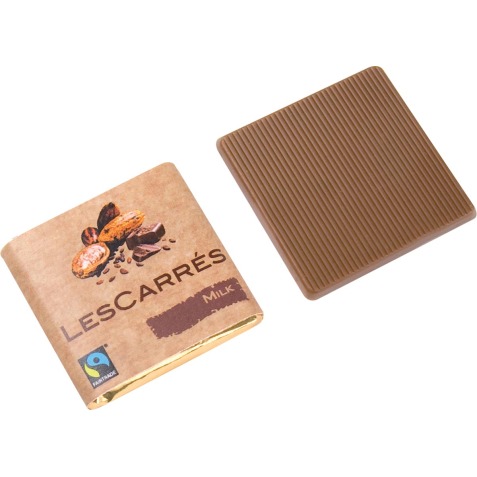 Cocachoc Les Carrés chocolat, fairtrade, lait, 4,5 g, boîte de 400 pièces