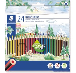 Staedler kleurpotloden Noris Colour, ophangdoos met 24 stuks in geassorteerde kleuren