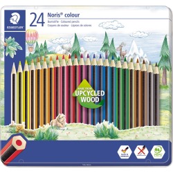 Staedler crayons de couleur Noris Colour, boîte en métal de 24 pièces
