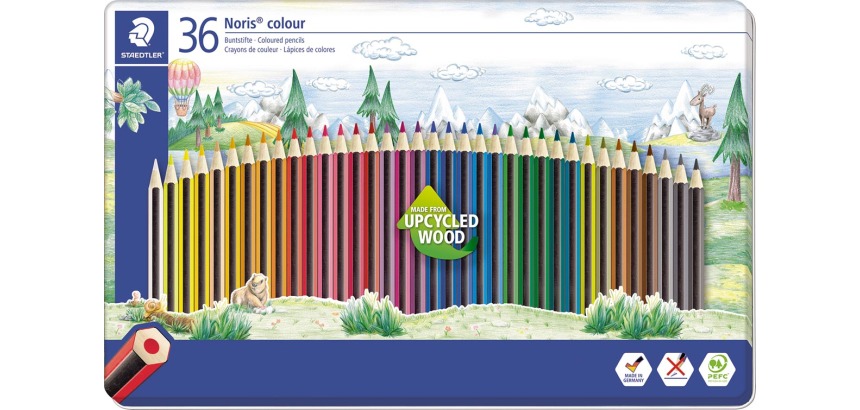 Staedler crayons de couleur Noris Colour, boîte en métal de 36 pièces