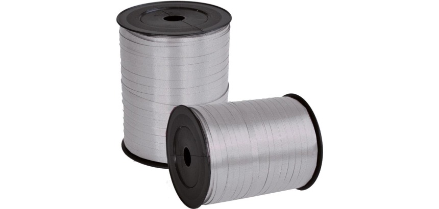 Ruban cadeau, 5 mm x 500 m, argent