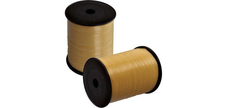 Ruban cadeau, 5 mm x 500 m, or