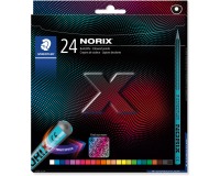 De_lapices de colores staedtler norix con forma inteligente estuche de 24 unidades colores surtidos