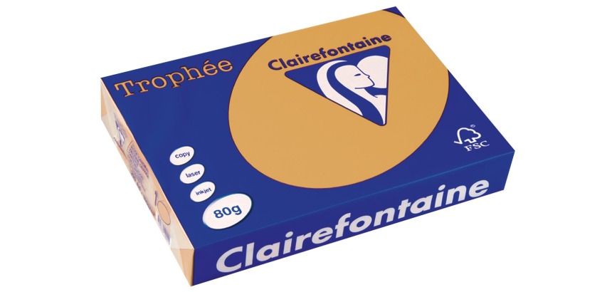 Clairefontaine Trophée gekleurd papier, A4, 80 g, 500 vel, mokkabruin