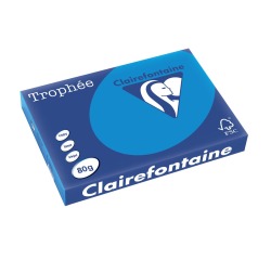 Clairefontaine Trophée Intens, papier couleur, A3, 80 g, 500 feuilles, turquoise