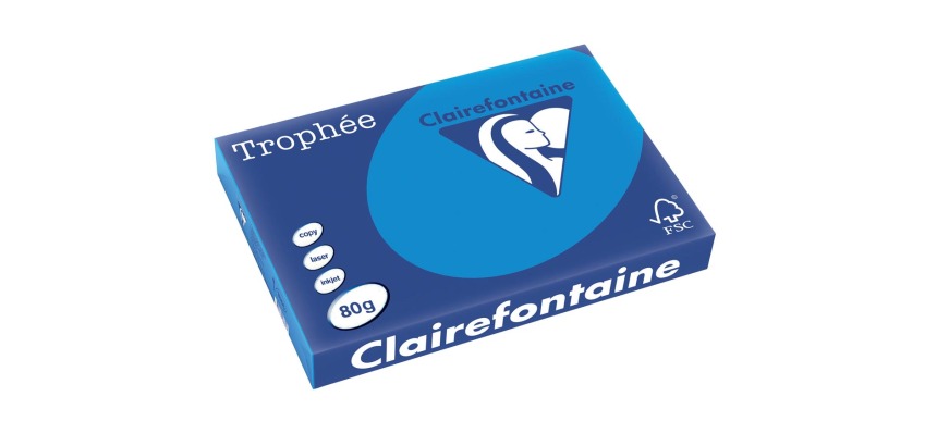 Clairefontaine Trophée Intens, gekleurd papier, A3, 80 g, 500 vel, turkoois