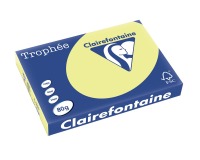 Clairefontaine Trophée Pastel, papier couleur, A3, 80 g, 500 feuilles, jonquille