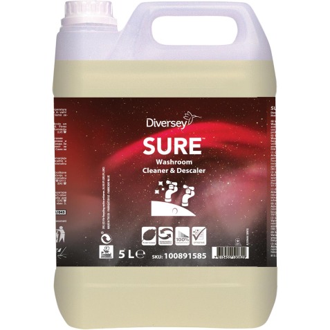 Diversey nettoyant sanitaire et détartrage Sure, flacon de 5 l