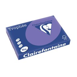 Clairefontaine Trophée Intens, papier couleur, A3, 80 g, 500 feuilles, violet