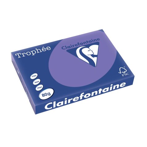 Clairefontaine Trophée Intens, gekleurd papier, A3, 80 g, 500 vel, violet