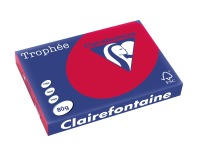 Clairefontaine Trophée Intens, gekleurd papier, A3, 80 g, 500 vel, kersenrood