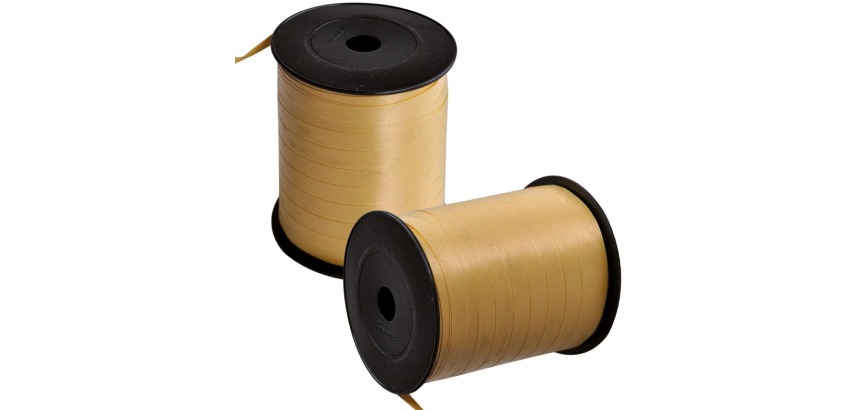 Ruban cadeau, 10 mm x 250 m, or