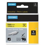 Dymo RHINO krimpkous 6 mm, zwart op geel