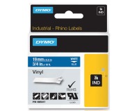 Ruban Dymo Rhino Industriel vinyle 19mmx5,5m blanc sur bleu