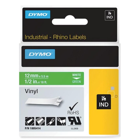 DYMO Rhino Coloured Vinyl - tape - 1 roll(s) - Roll (1.2 cm x 5.5 m)