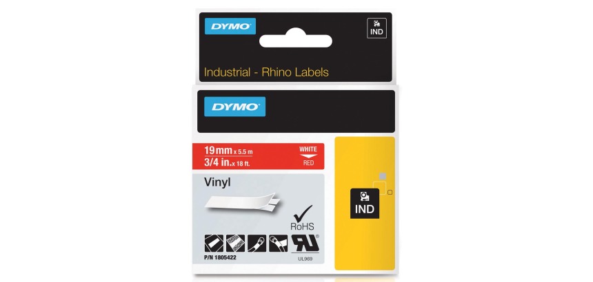 DYMO Rhino Coloured Vinyl - tape - 1 roll(s) - Roll (1.9 cm x 5.5 m)