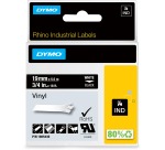 Dymo RHINO ruban vinyl 19 mm, blanc sur noir