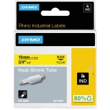 Dymo RHINO tube de thermo-rétraction 19 mm, noir sur jaune