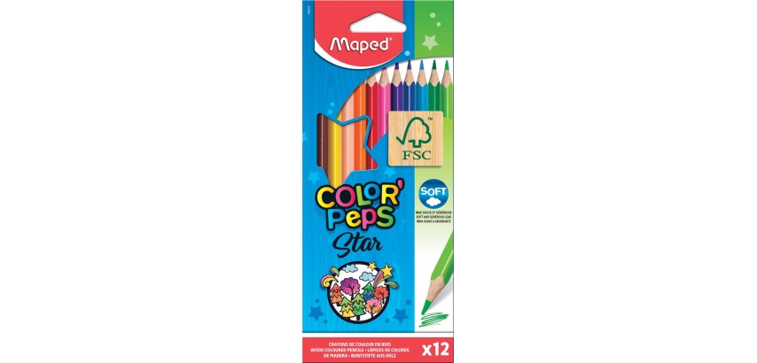 Maped Color'Peps colored pencils, 12 pencils