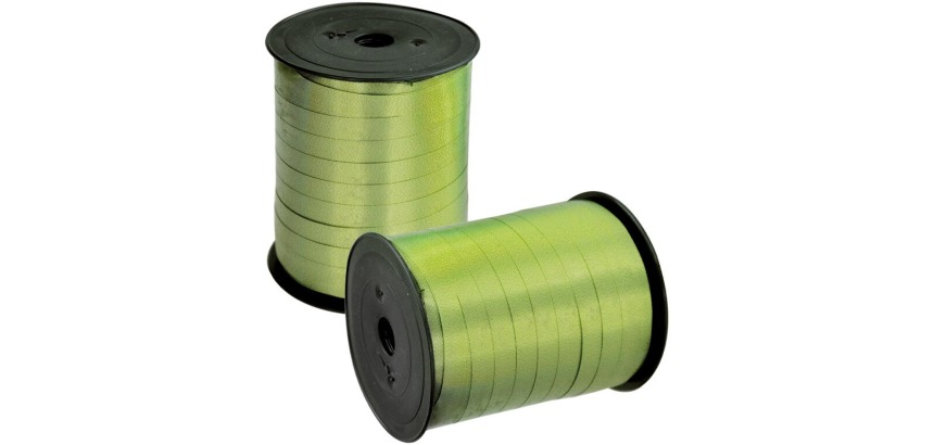 Ruban cadeau, 10 mm x 250 m, vert mousse