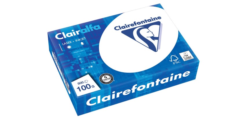Clairefontaine Clairalfa papier de présentation A4, 100 g, paquet de 500 feuilles
