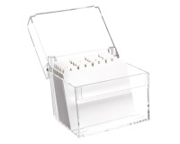 Boîte de fiches MAUL A7 + index acrylique transparent