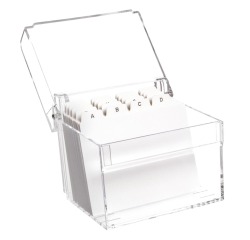 Boîte de fiches MAUL A7 + index acrylique transparent