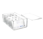 MAUL Trieur de cartes de visite acrylique avec couvercle, 11,4x19x7cm, transparent