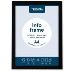 Cadre info Europel autocollant A4 noir