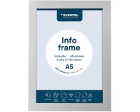 Cadre info Europel autocollant A5 argent