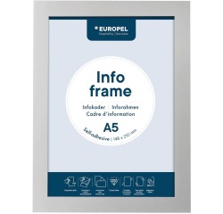 Cadre info Europel autocollant A5 argent