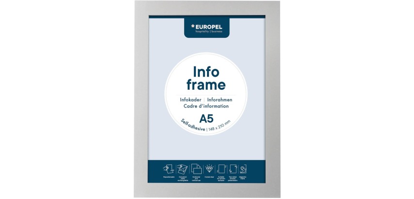 Europel info frame self-adhesive A5 silver